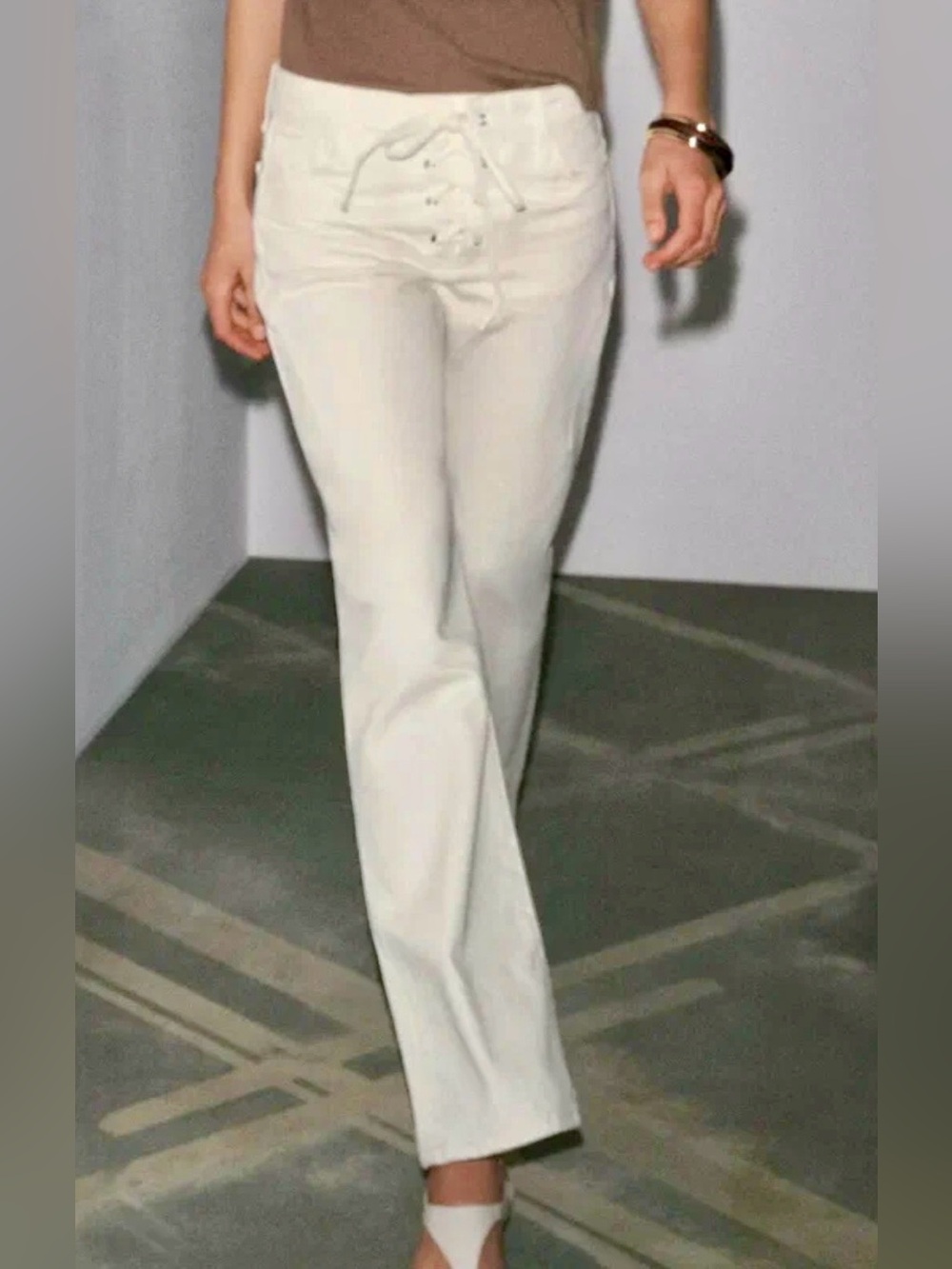 ZARA The Lace Up Flare Pants